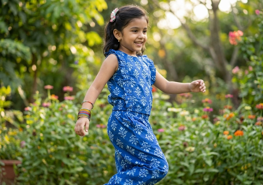 Buti Printed Co-ord Set Blue