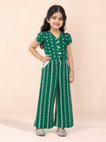 Girls Embroidered Co-Ord Set Green - hero