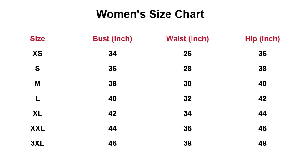 Women's size chart